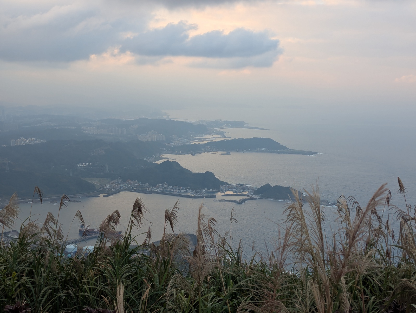 Looking west from Mount Keelung along the coast of Taiwan