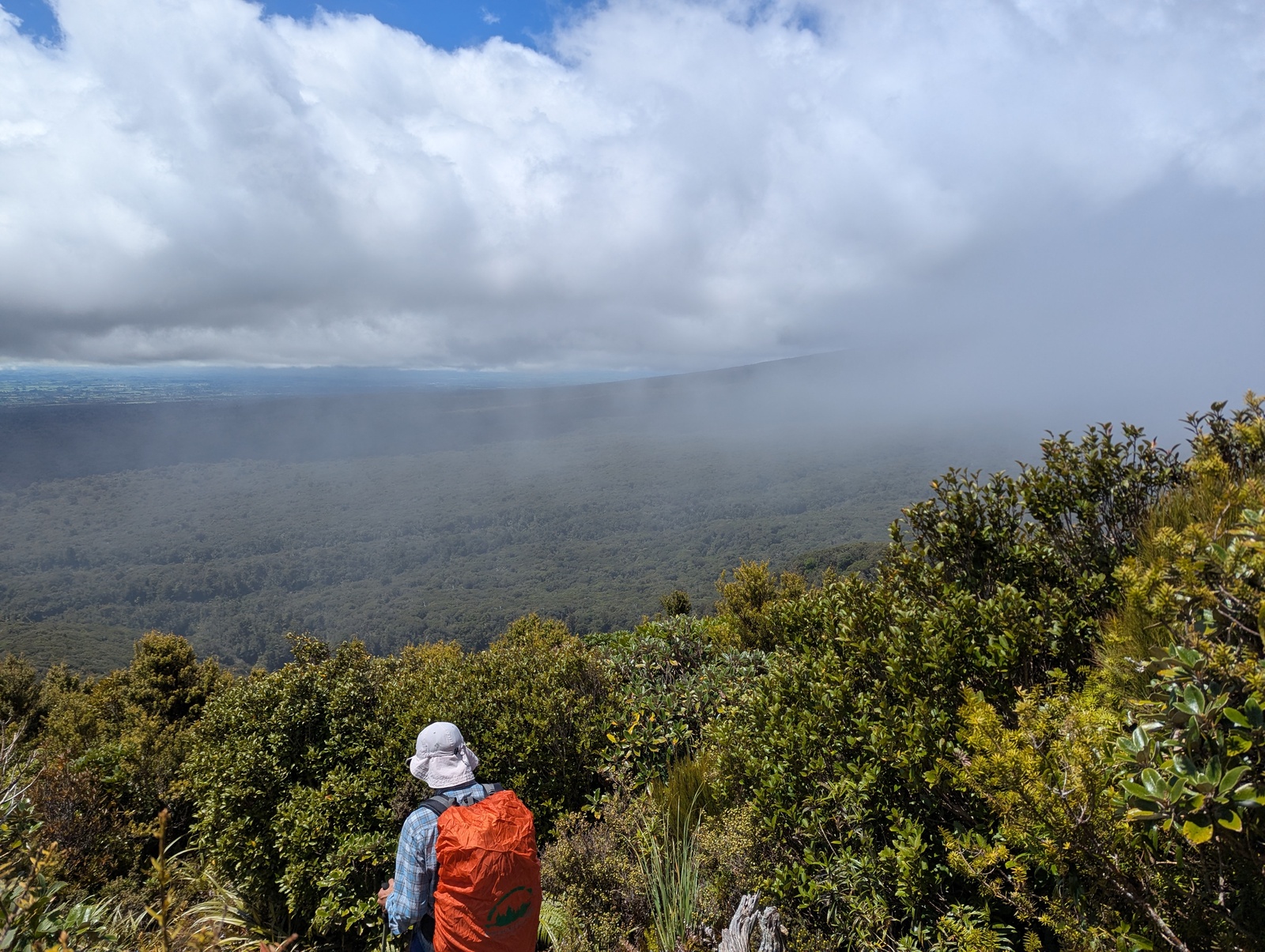 It was simultaneously sunny and foggy on our last day --- a bit frustrating!