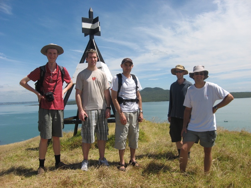 Mozilla people atop Brown's Island